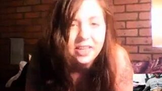 Lovely Amateur teen brunette masturbating outdoor